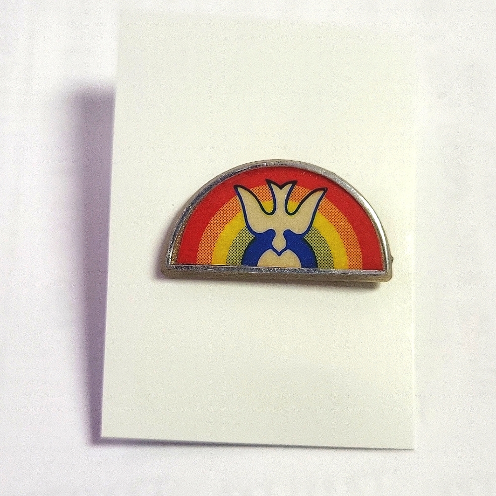 Rainbow Dove Pin